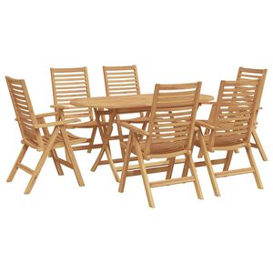 vidaXL Ensemble de salle à manger pour jardin 7 pcs Marron