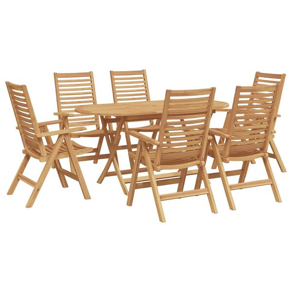 vidaXL Ensemble de salle à manger pour jardin 7 pcs Marron