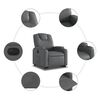 vidaXL Fauteuil inclinable &eacute;lectrique gris similicuir