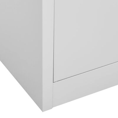 vidaXL Armoire de bureau Gris clair 90x40x180 cm Acier