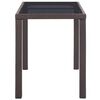 vidaXL Table de jardin Marron 123x60x74 cm R&eacute;sine tress&eacute;e