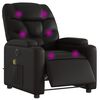vidaXL Fauteuil inclinable de massage &eacute;lectrique noir similicuir
