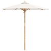 vidaXL Parasol de jardin Blanc cr&egrave;me &Oslash; 270 x 260 cm Bambou