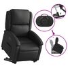 vidaXL Fauteuil inclinable électrique noir cuir véritable