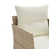 vidaXL Canap&eacute; de jardin 2 places avec tabourets beige r&eacute;sine tress&eacute;e
