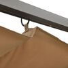 vidaXL Pergola avec toit r&eacute;tractable taupe 3x3 m acier 180 g/m&sup2;