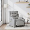 vidaXL Fauteuil inclinable de massage &eacute;lectrique gris clair tissu