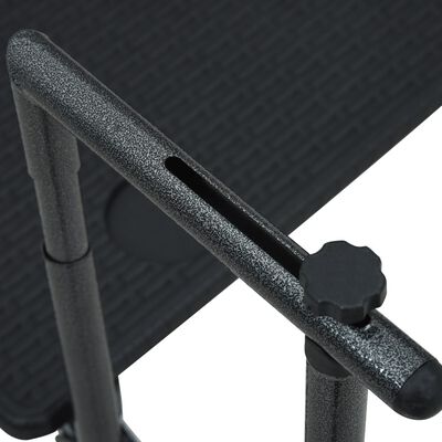 vidaXL Table de balcon Noir 60x64x83,5 cm Plastique Aspect de rotin