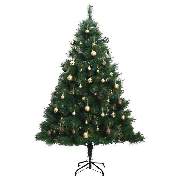 vidaXL Sapin de No&euml;l artificiel articul&eacute; 150 LED et boules 150 cm