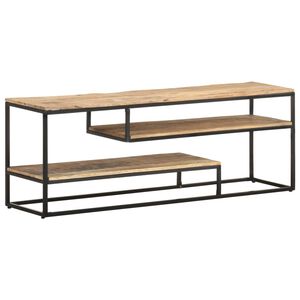 vidaXL Meuble TV 130x30x45 cm Bois de manguier brut