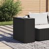 vidaXL Table d'appoint de jardin avec dessus en verre noir rotin