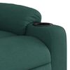 vidaXL Fauteuil inclinable de massage &eacute;lectrique vert fonc&eacute; tissu
