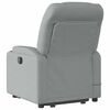 vidaXL Fauteuil inclinable de massage gris clair tissu