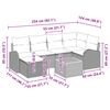vidaXL Ensemble de canapé de jardin 7 pcs Gris Poly rotin