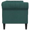vidaXL Canapé Chesterfield 2 places vert foncé tissu