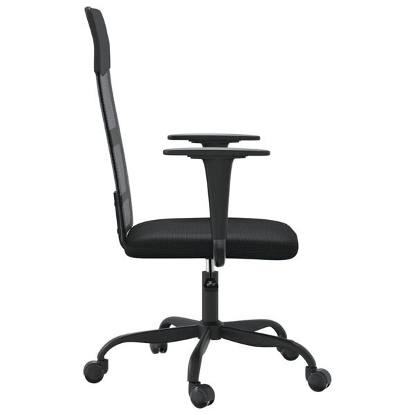 vidaXL Chaise de bureau r&eacute;glable en hauteur noir