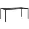 vidaXL Ensemble &agrave; manger jardin 9pcs et coussins noir r&eacute;sine tress&eacute;e