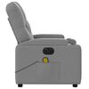 vidaXL Fauteuil inclinable de massage &eacute;lectrique gris clair tissu