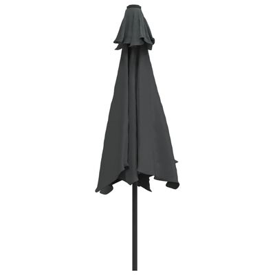 vidaXL Parasol d'extérieur avec poteau en métal 300 cm Anthracite