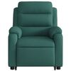 vidaXL Fauteuil inclinable de massage électrique vert foncé tissu