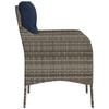 vidaXL Chaises de jardin avec coussins lot de 2 gris r&eacute;sine tress&eacute;e