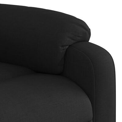 vidaXL Fauteuil inclinable de massage noir tissu