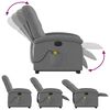 vidaXL Fauteuil inclinable de massage électrique gris foncé tissu