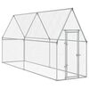 vidaXL Cage pour poules argenté 100x100x190 cm acier galvanisé