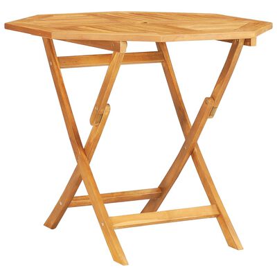 vidaXL Table pliable de jardin 85x85x76 cm Bois de teck solide