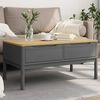 vidaXL Table basse FLORO gris 99x55,5x45 cm bois massif de pin