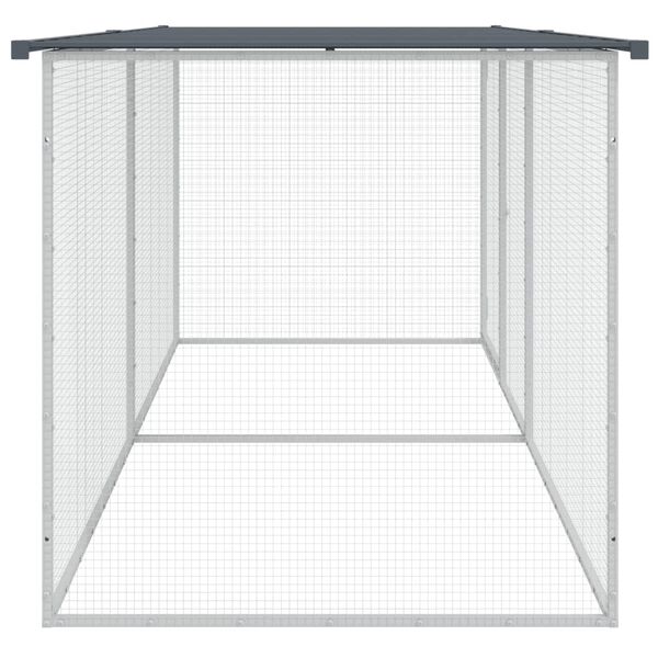 vidaXL Cage à poulets avec toit anthracite 203 x 98 x 90 cm Acier galvanisé