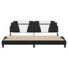 vidaXL Cadre de lit Viana avec LED sans matelas noir blanc 193x203 cm