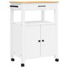 vidaXL Chariot de cuisine MONZA 60x40x88,5 cm bois massif de pin
