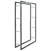 vidaXL Portant de bois de chauffage Noir 80x25x150 cm Acier