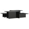 vidaXL Table basse 2 pcs Noir brillant 111,5x50x33cm Bois d'ing&eacute;nierie