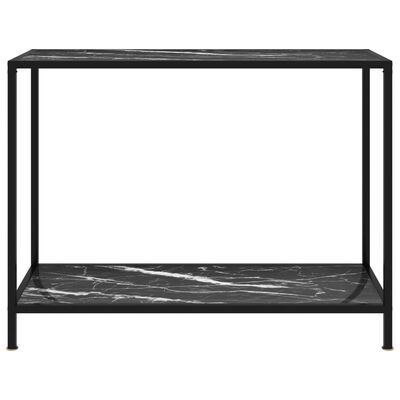 vidaXL Table console Noir 100x35x75 cm Verre trempé