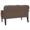 vidaXL Banc Chesterfield Marron 119.5 x 64.5 x 75 cm Cuir synth&eacute;tique
