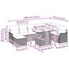 vidaXL Ensemble de canap&eacute; de jardin 9 pcs Noir Poly Rattan