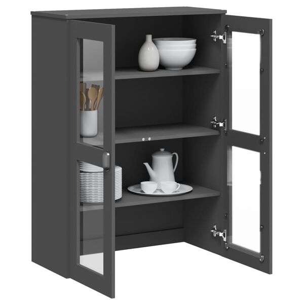vidaXL Dessus pour buffet VIKEN gris anthracite bois d'ingénierie