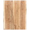 vidaXL Dessus de table Bois d'acacia massif 80x(50-60)x3,8 cm