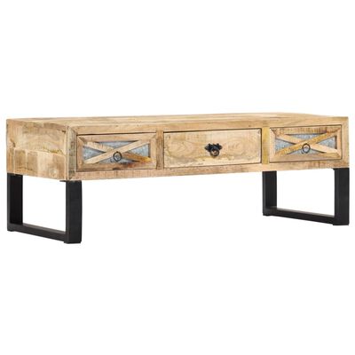 vidaXL Table basse 110x50x38 cm bois de manguier massif