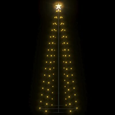 vidaXL Arbre de Noël cône 100 LED blanc chaud décoration 70x180 cm