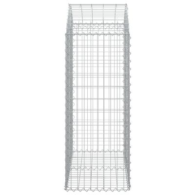 vidaXL Panier de gabions arqué 100x50x120/140 cm Fer galvanisé