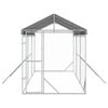 vidaXL Chenil d'ext&eacute;rieur pour chiens avec toit argent&eacute; 2x6x2,5 m