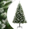 vidaXL Sapin de No&euml;l artificiel &agrave; charni&egrave;res avec neige floqu&eacute;e 150 cm
