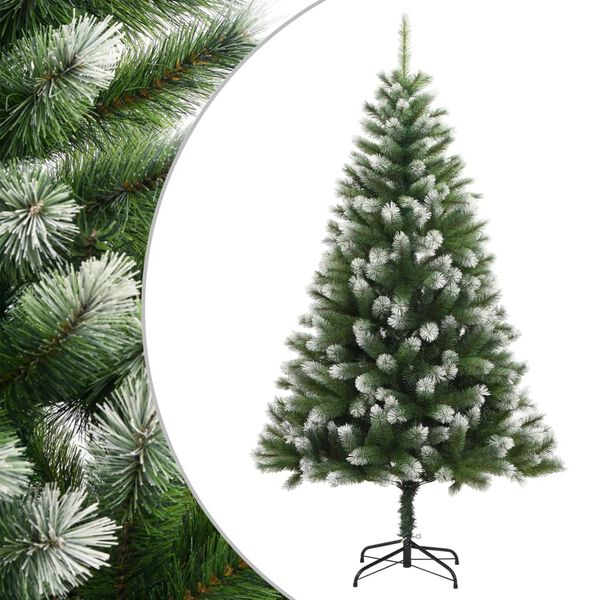 vidaXL Sapin de No&euml;l artificiel &agrave; charni&egrave;res avec neige floqu&eacute;e 150 cm
