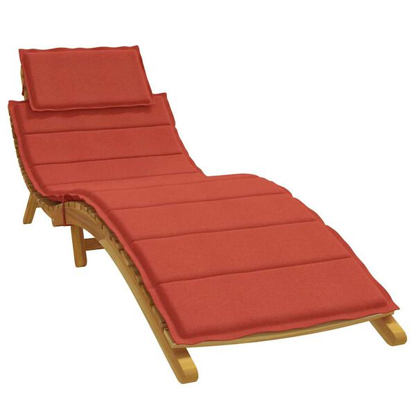 vidaXL Coussin de chaise longue rouge m&eacute;lang&eacute; 186x58x4 cm tissu
