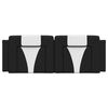 vidaXL Coussin de tête de lit Viana noir et blanc 137 cm similicuir