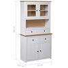 vidaXL Buffet haut Blanc 93x40,5x180 cm Pin Gamme Panama