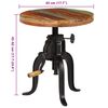 vidaXL Table d'appoint 45x (45-62) cm Bois de récupération et fonte